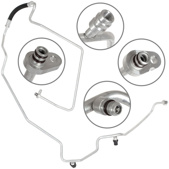 Klímacső, M MODECARE, Citroen C2/C3 Pluriel, 2003-2012, 1.1/1.4/1.6, fekete/ezüst