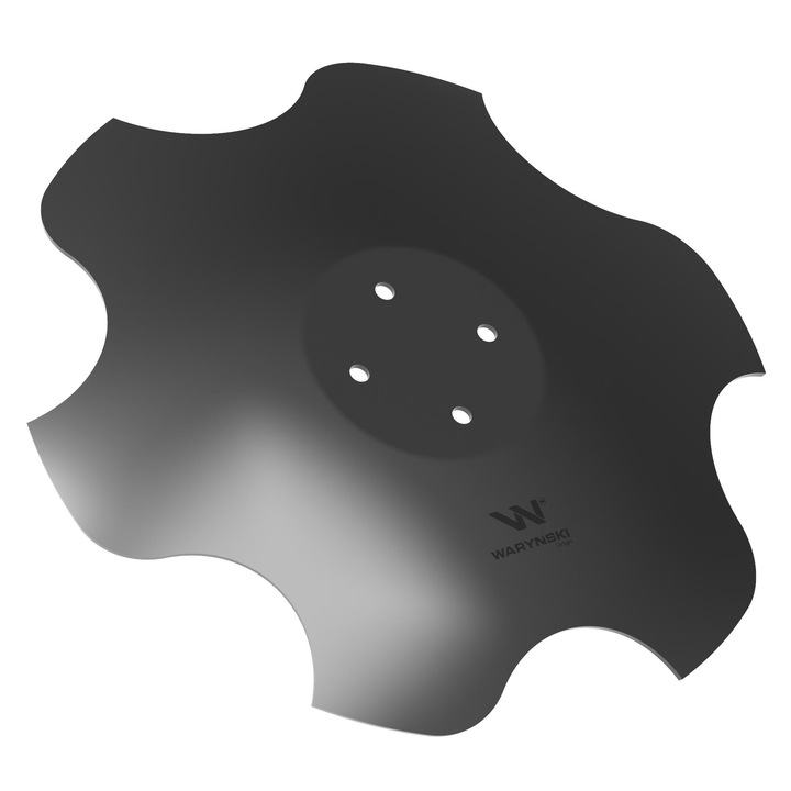 Disc stanga pentru utilaje agricole Warynski, 510, 4 mm, otel , rezistent la deteriorare