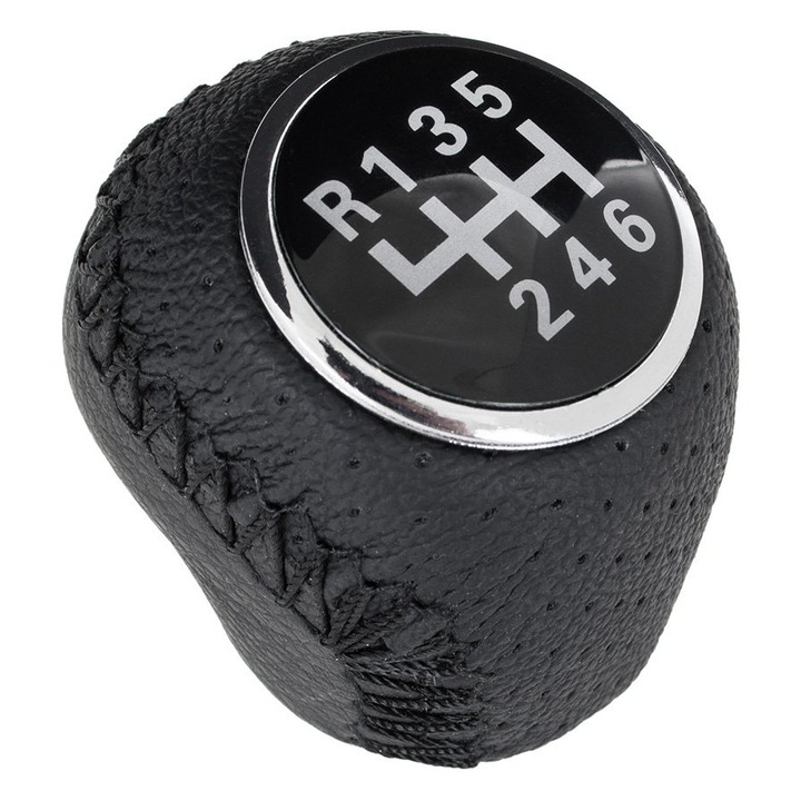 Váltógomb, M MODECAR, fekete, króm részletekkel, 6 sebességes, Fiat Ducato II/III, Citroen Jumper I/II, Peugeot Boxer I/II modellekhez