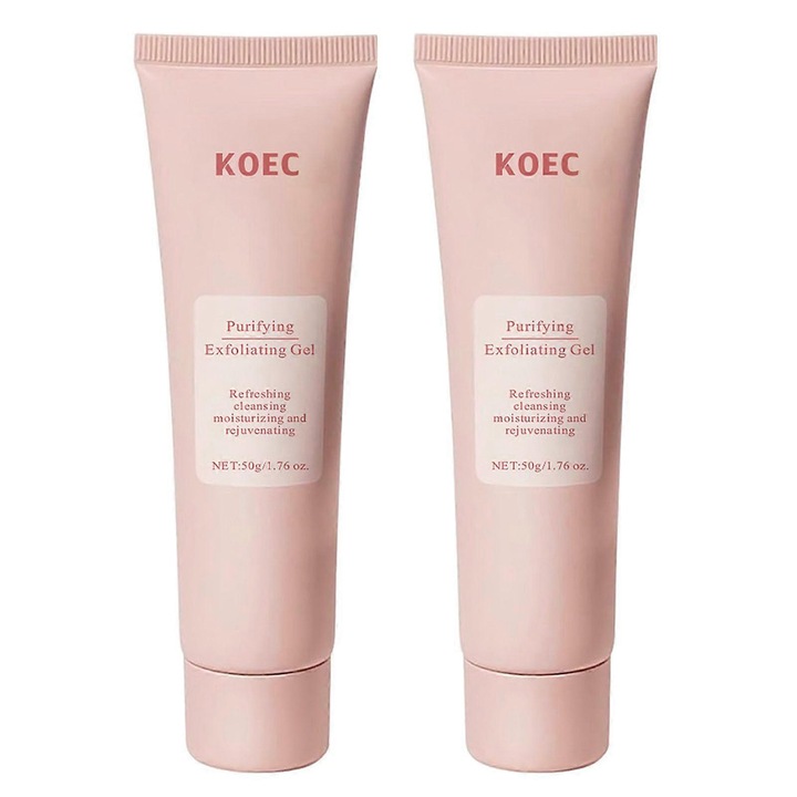 Gel exfoliant delicat pentru fata, 50g, set 2 bucati, curatare profunda, potrivit pentru toate tipurile de piele