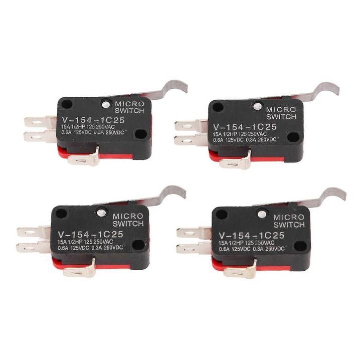 Set 4 comutatoare micro 3 pini pentru pedala accelerator, 1014807, metal, ABS