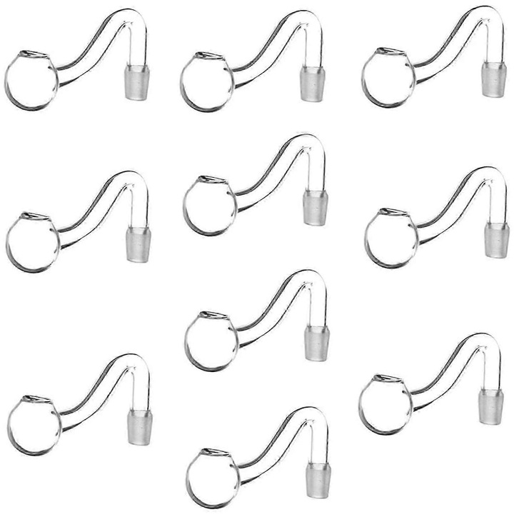 10 darabos boroszilikát üvegégő készlet, 14 mm, átlátszó, hőálló