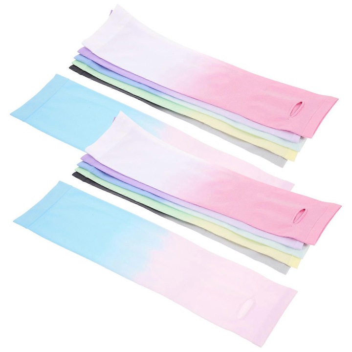 Napvédő kesztyű, 6 pár, nylon, válogatott, 39,5x9 cm