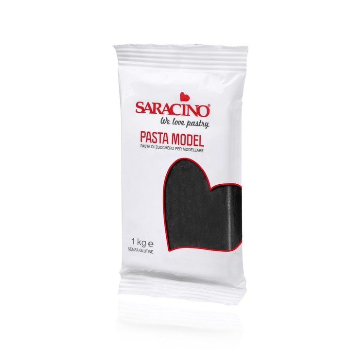 Pasta de zahar pentru modelare, negru 1Kg, Saracino
