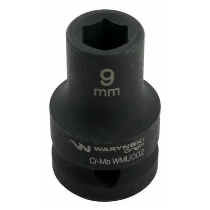Priza hexagonala cu impact 1/2". 9 mm. CrMo. DIN 3129. Warynski