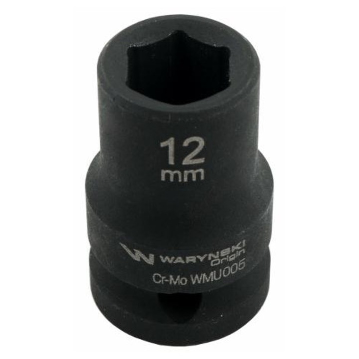Priza de impact hexagonala de 1/2". 12 mm. CrMo. DIN 3129. Warynski