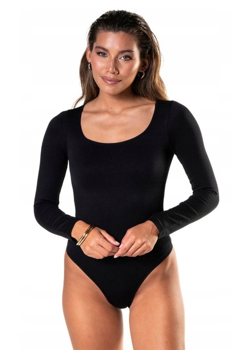 Body modelator cu maneca lunga, Heyshape, negru, material respirabil, M INTL