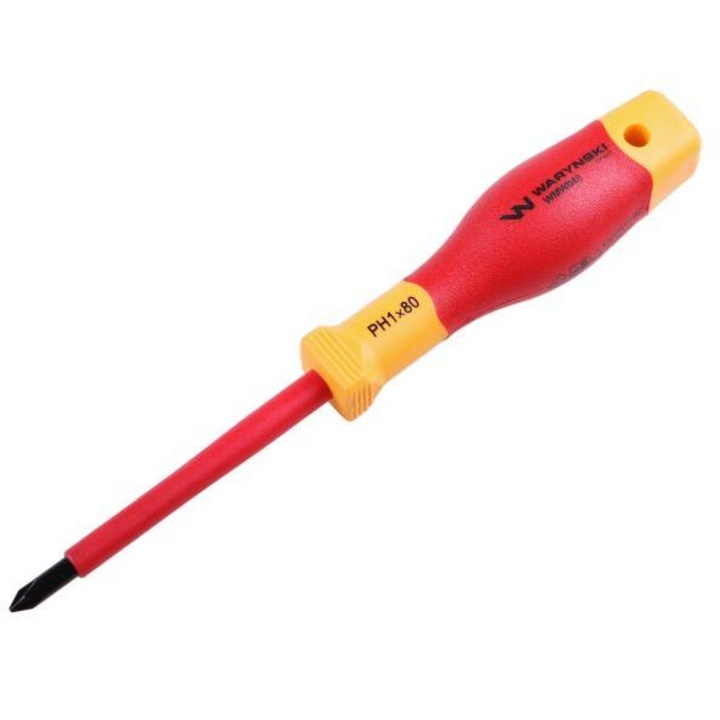 Surubelnita WARYNSKI PH1*80mm, izolata, VDE, otel S2
