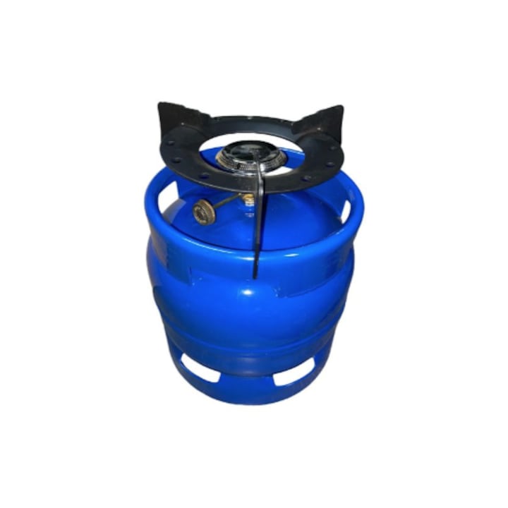 Butelie camping cu guler si arzator GRI/ALBASTRA 8 litri MX873