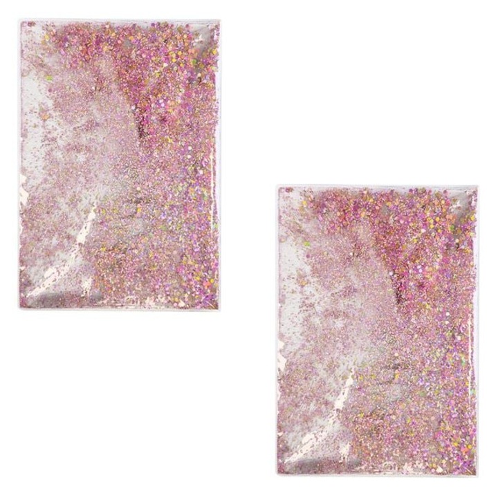 Прозрачни розови подвързии ANTBRO® B5 с блясък – комплект 2 броя – издръжлива защита за тетрадки и учебници, блестящо PVC фолио, стилни ученически аксесоари