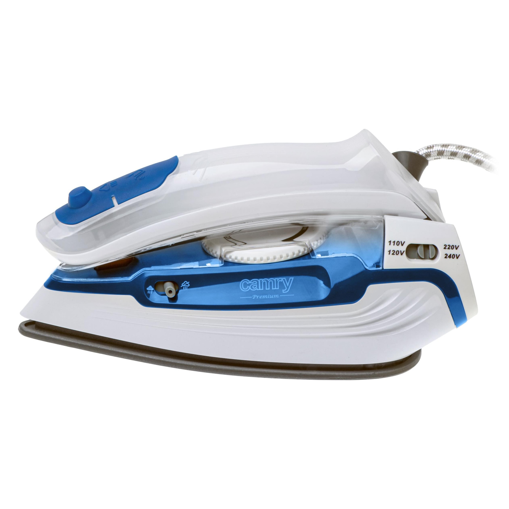 Fier de calcat cu abur Camry CR 5040, compact, 50g/min abur, alb-albastru, 20,3x9,3x9,4cm