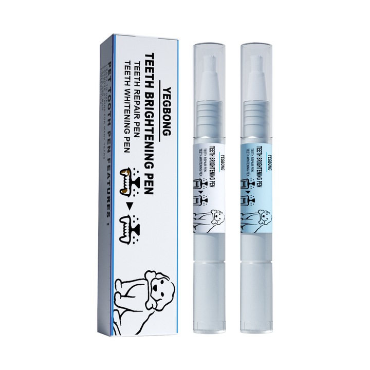 Gel reparator pentru ingrijire orala a animalelor de companie, stilou de albire a dintilor, pentru restaurarea si curatarea dintilor, potrivit pentru caini si pisici, ingrijire dentara, respiratie proaspata, ingrediente naturale din plante - 1 buc