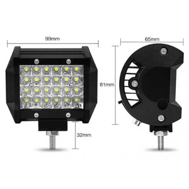 LED rúdprojektor 72W, 24 LED (10cm)