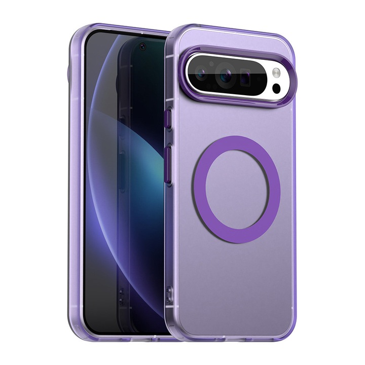 Prémium tok Google Pixel 10 Pro / Pixel 10 VivaShell Fusion MagSafe kompatibilis ütésálló készülékhez - Fejlett kijelző-kameravédelem - Vékony és elegáns kialakítás - Lila