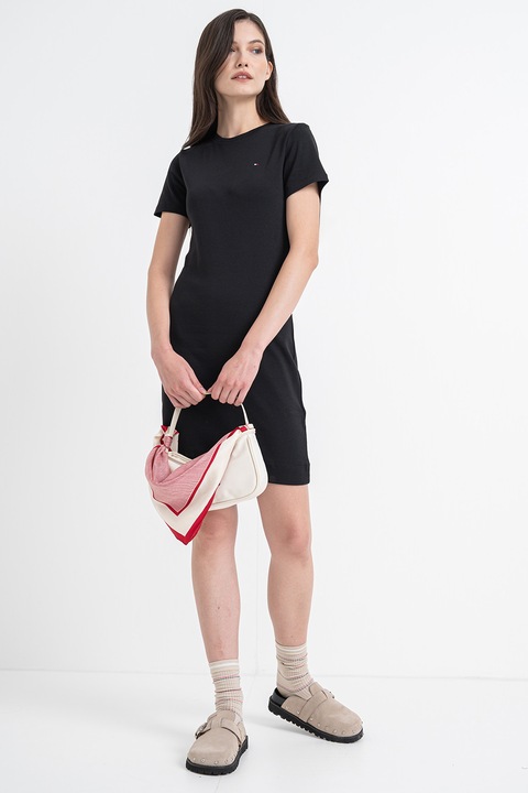 Tommy Hilfiger, Mini pólóruha, Koptatott fekete