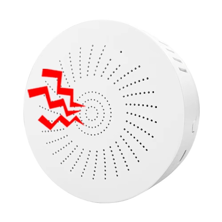 Detector de gaz inteligent, Wi-Fi, App Tuya/Smart Life, Alb