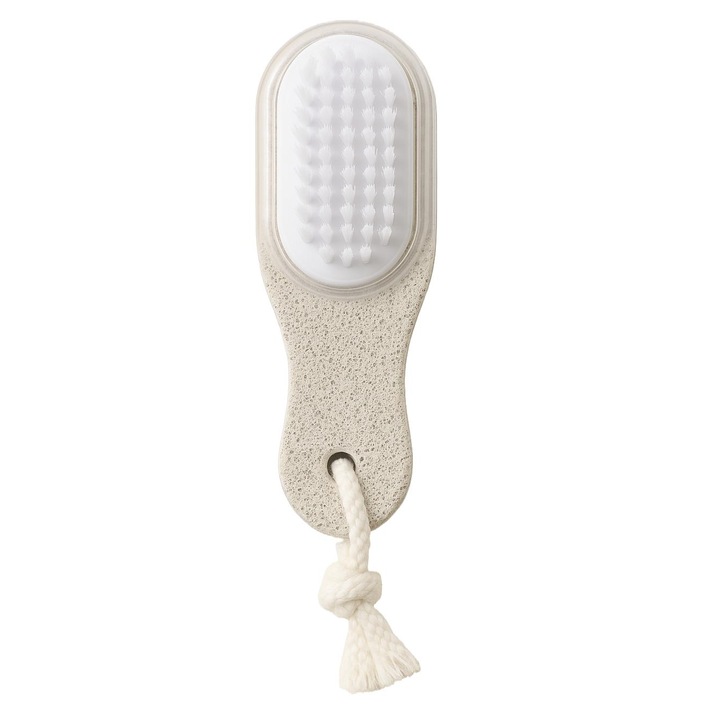 Piatra ponce cu perie pentru pedichiura 2in1, chen xi, exfoliere calcaie si curatare unghii