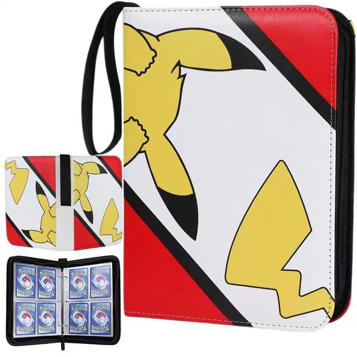 Колекционерски албум за карти, 4 отделения, 50 страници, капацитет 400 карти, водоустойчив