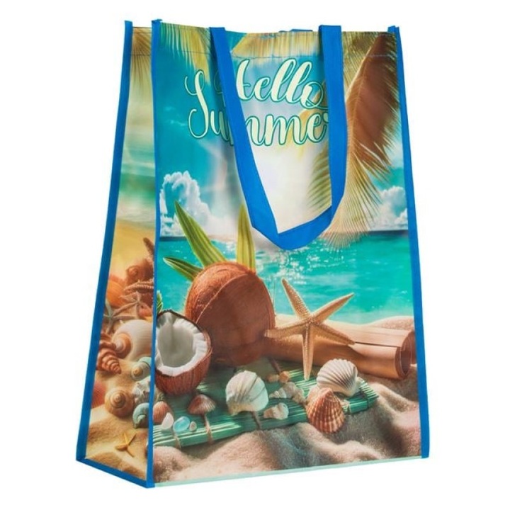 Sacosa din Plastic cu Manere Model de Vara 36x13x46cm