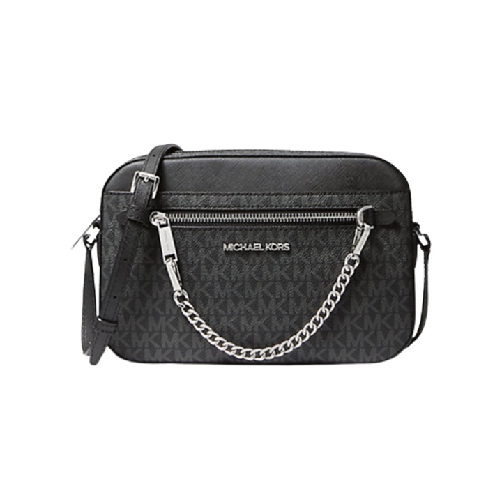 Geanta crossbody, Michael Kors, Jet Set, neagra, 25 x 18 cm