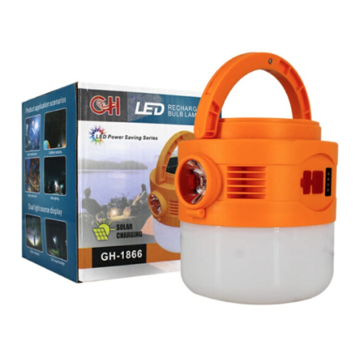 Lampa solara suspendata multifunctionala cu indicator de baterie GH1866