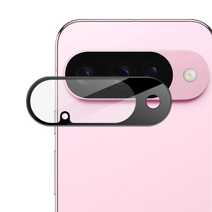 Протектор за обектив на камера за Google Pixel 10, закалено стъкло за обектива, защита на камерата, прозрачно HD, по-силна адсорбция, подходящ за калъф, черен