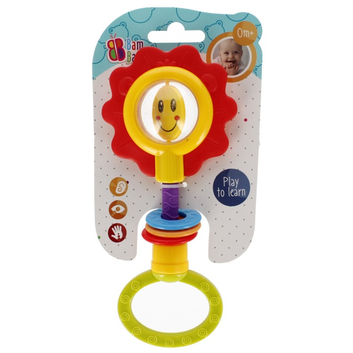 Цветна бебешка дрънкалка „Цвете“