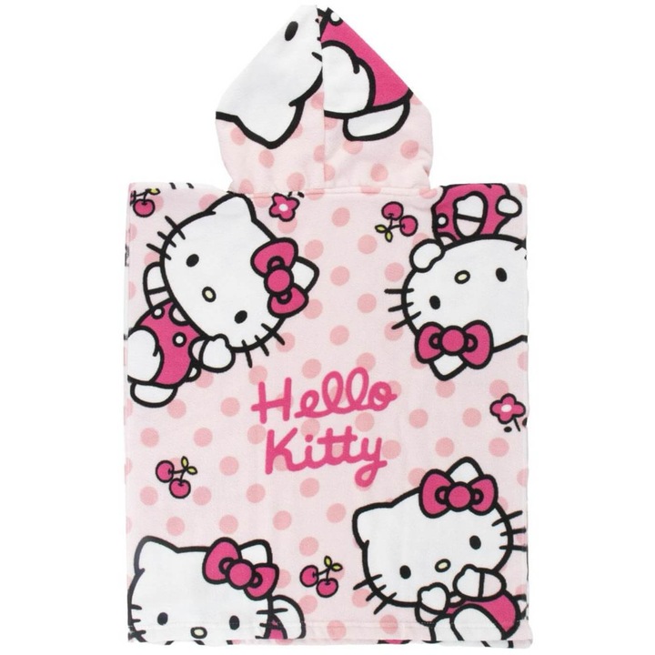 Детско Хавлиено Пончо Hello Kitty 50*111