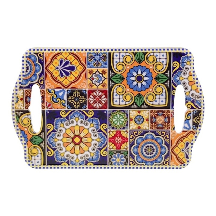 Suport din ceramica pentru oala fierbinte, cu mozaic 22x14 cm M2