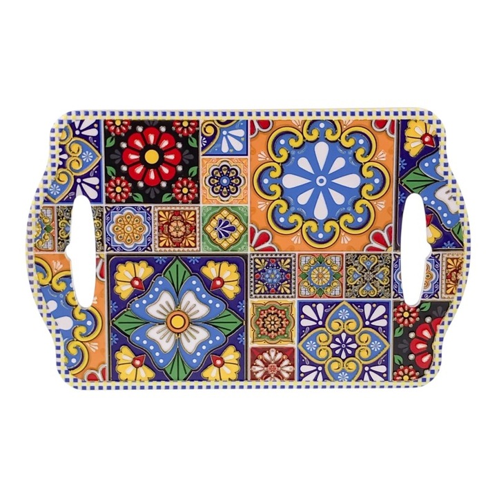 Suport din ceramica pentru oala fierbinte, cu mozaic 22x14 cm M3