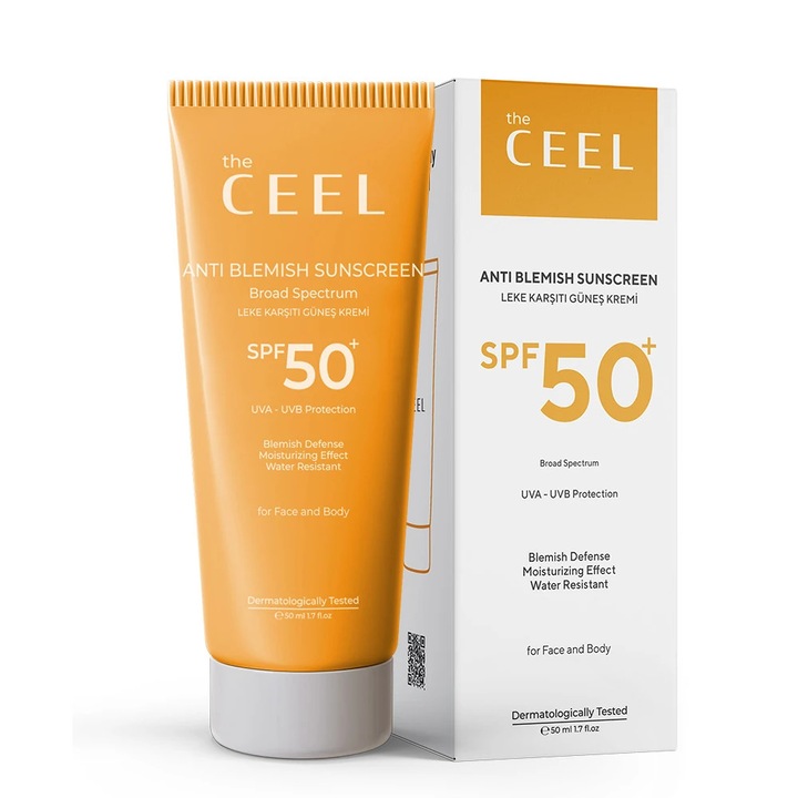 Crema solara CEEL SPF 50+, cu niacinamida, glutation si aloe
