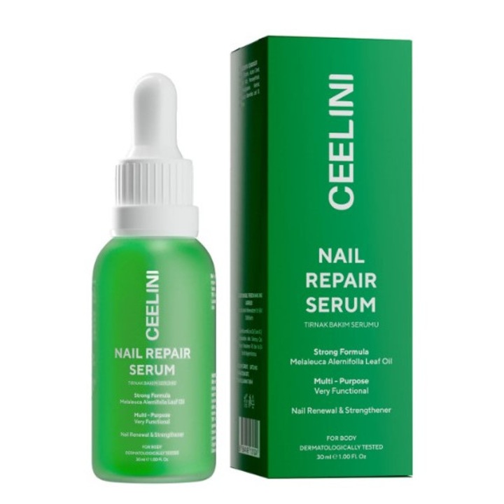 CEELINI Ser pentru întărirea unghiilor, ulei de arbore de ceai, alantoină, acid salicilic, 30 ml