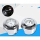 Ceas de ghidon pentru motocicleta, argintiu, functie de iluminare, 7/8" 1", set cu termometru
