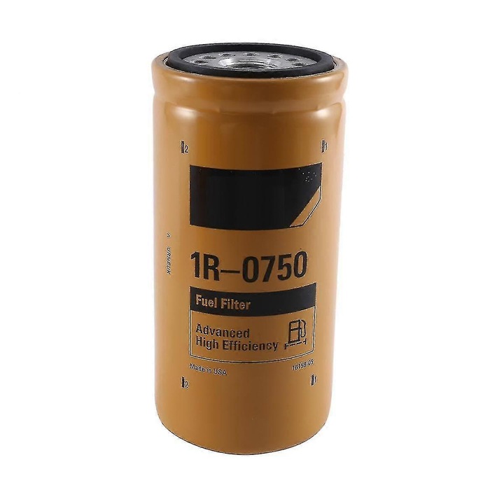 Filtru de combustibil 1R-0750, metal, galben, nou