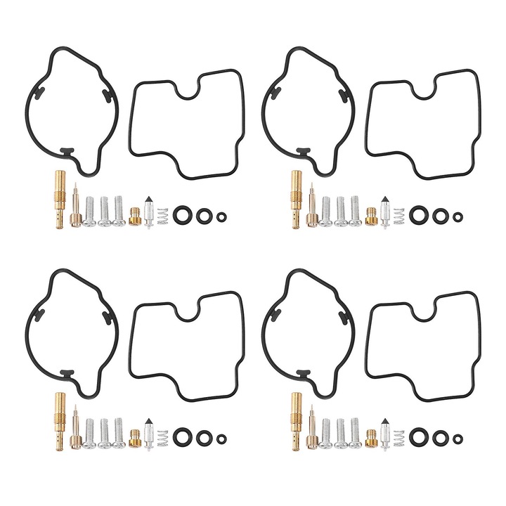 Set 4 reparare carburator pentru motocicleta CBF600S 2004-2007, negru, plastic, metal