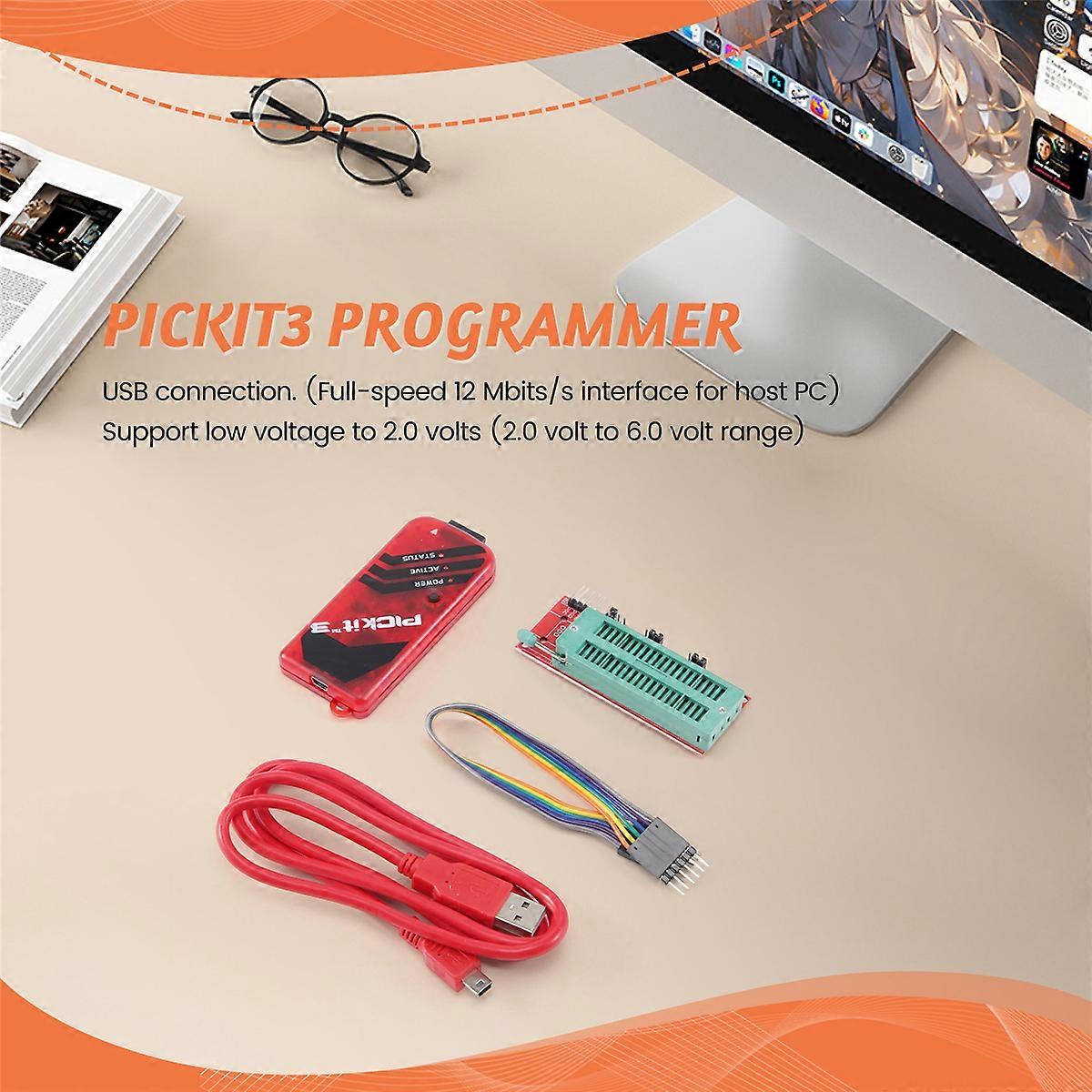 Programator PICKIT3 + adaptor programare PIC ICD2 PICKit 2/3, set - eMAG.ro