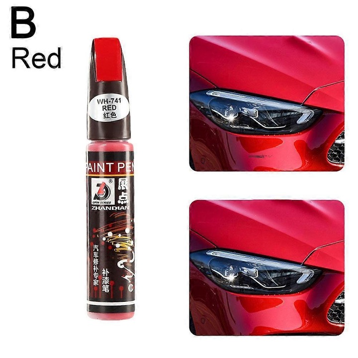 Autókarcjavító toll, 12 ml, vízálló, könnyen használható, piros