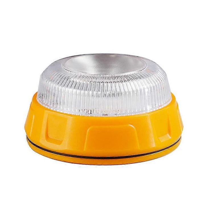 Lampa de semnalizare de urgenta V16, galben si alb, 8.7x4.8cm, set 1 buc.