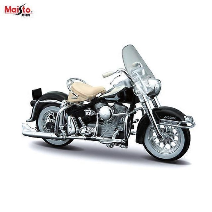 Motocicleta de jucarie 1:18 Harley-davidson 1948 Fl Panhead, aliaj, multicolor