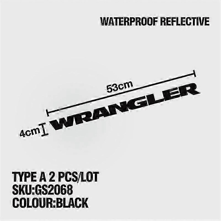 Set 2 autocolante capota masina, negru, PVC Vinyl