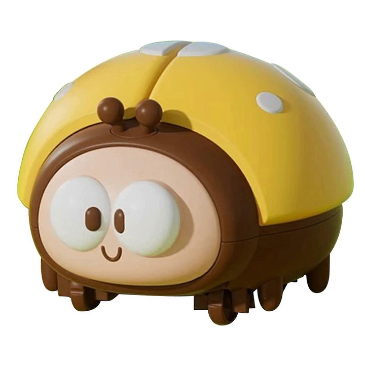 Интерактивна детска играчка, летящи калинки, сензор за движение, жълто/кафяво