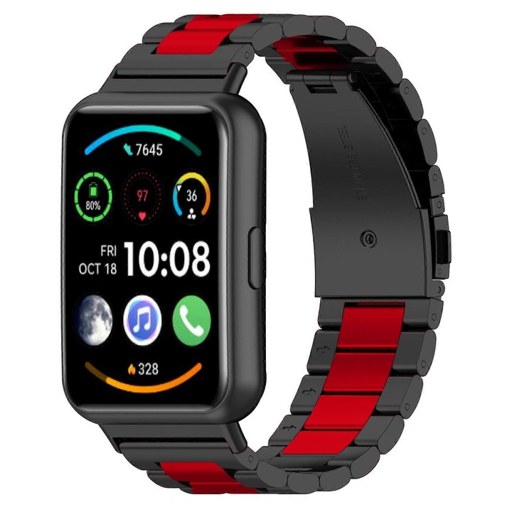 Метална каишка от неръждаема стомана за смарт часовник Huawei Watch Fit 2, регулируема, удобна