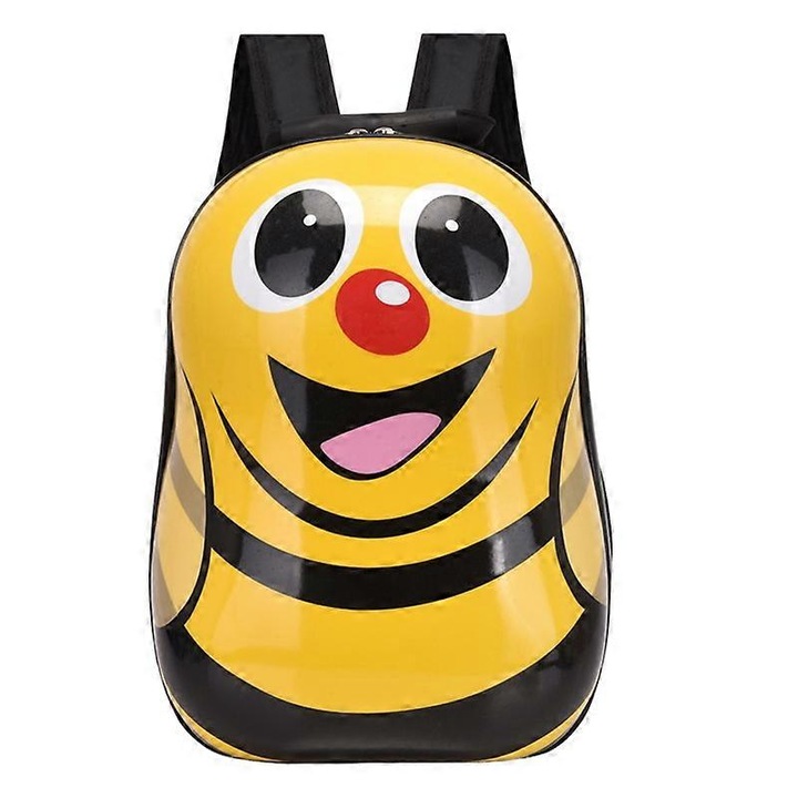 Set valiza si ghiozdan copii 2023, design 3D, roti de oua, multicolor