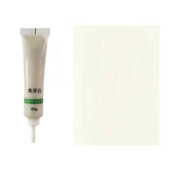 Pasta de reparare pentru mobila, 25g, alb ivoriu, set de vopsea pentru lemn