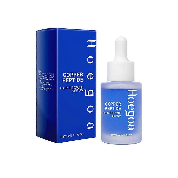 Serum pentru regenerarea parului cu peptide GHK-Cu si AHK-Cu, tratament pentru barbati si femei, 30ml