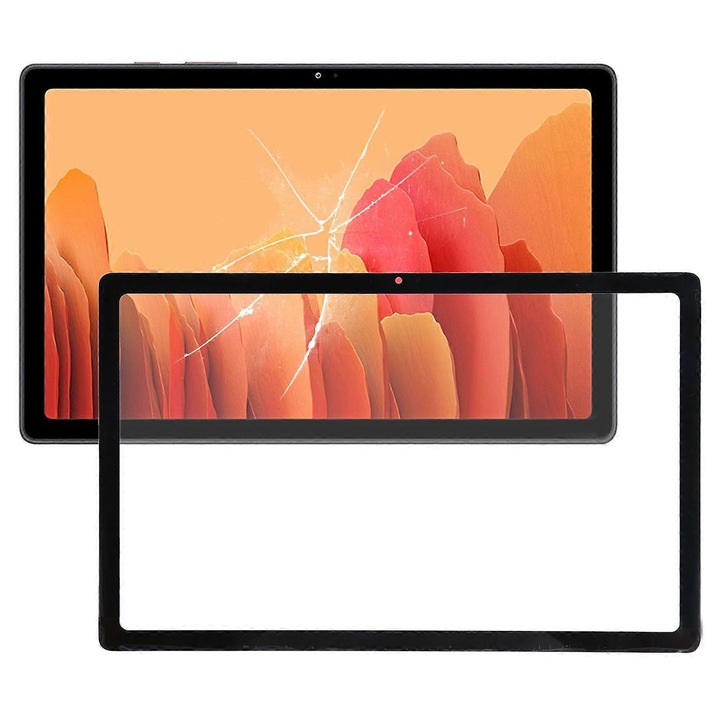Sticla exterioara de inlocuire pentru Samsung Galaxy Tab A7 10.4 (2020), neagra