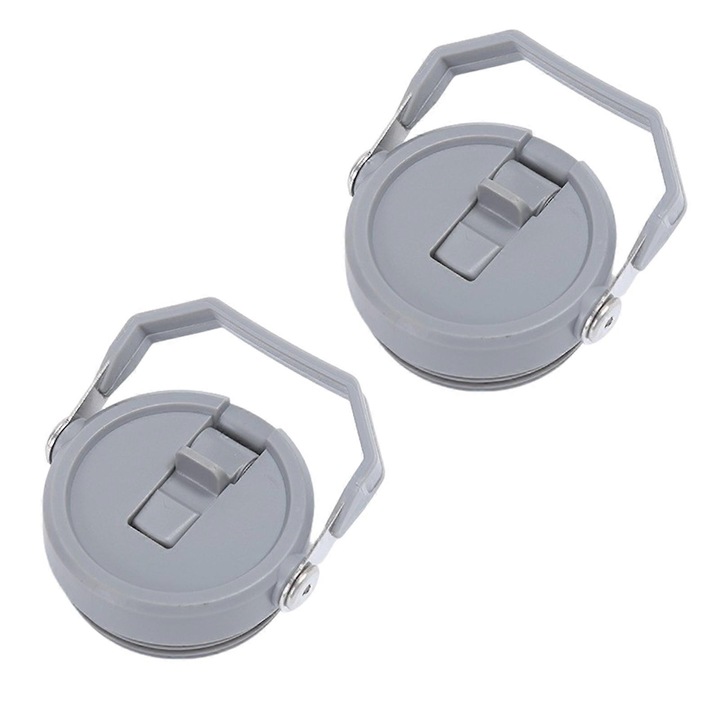 Резервни капаци за чаша, 2 броя, пластмаса, сиви, 8.7x8.2x4.7см