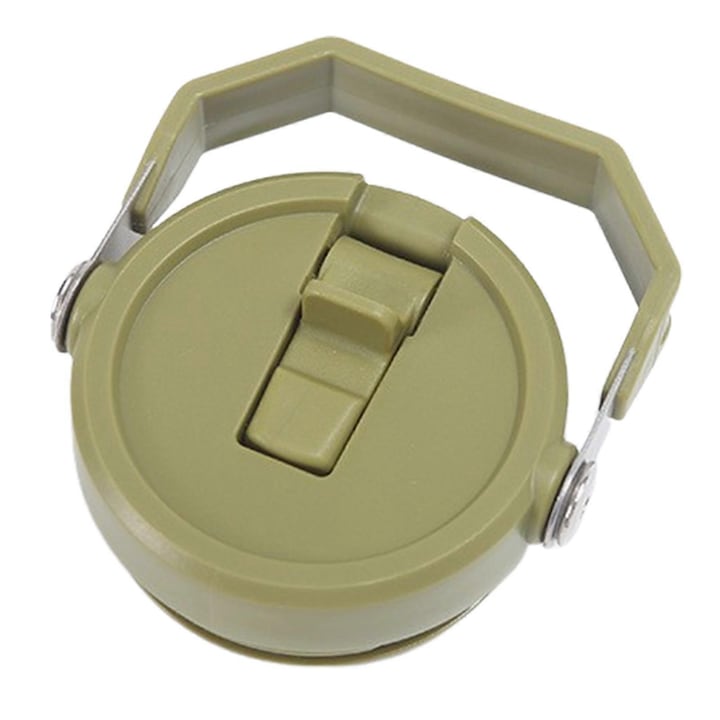 Резервен капак за чаша за многократна употреба, 8.7x8.2x4.7см, пластмаса, зелен, комплект 1 бр.
