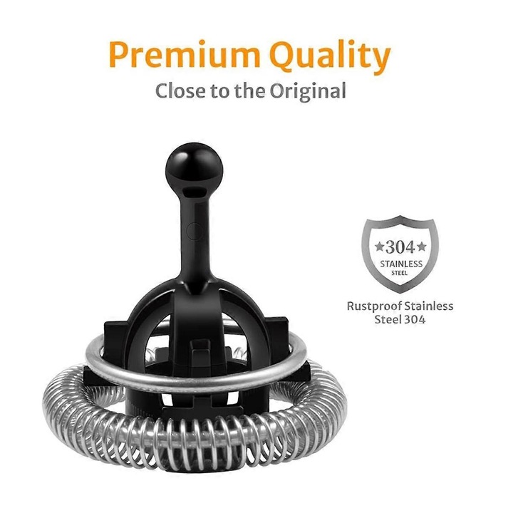 Set 2 bucati teluri de inlocuire din otel inoxidabil pentru Aeroccino 3, 4, Plus, culoare neagra