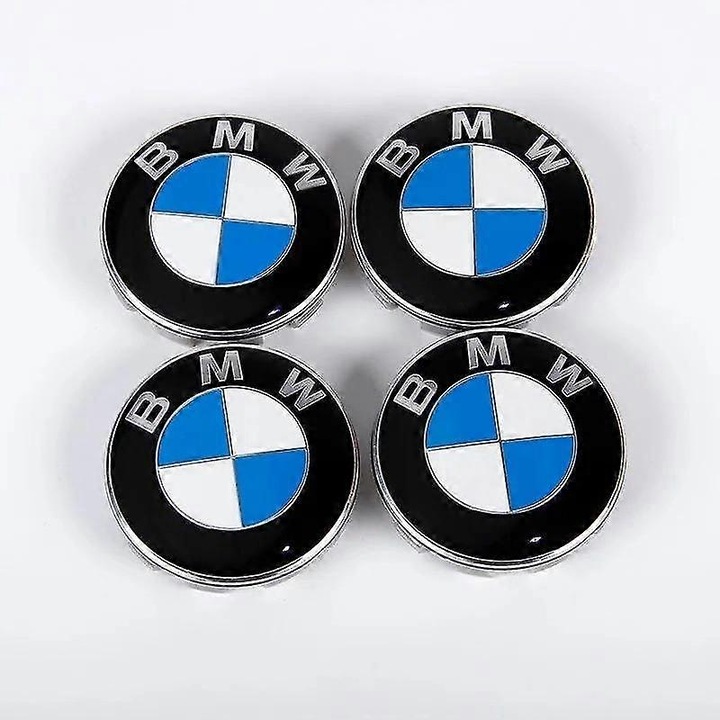 Set 4 capace roti 68mm pentru BMW, ABS plastic, aluminiu, multicolor